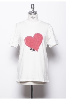 Cotton Jersey Heart&Ant Printed T-SHIRT