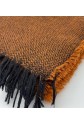 Orange and Black Lightweight Cashmere Scarf